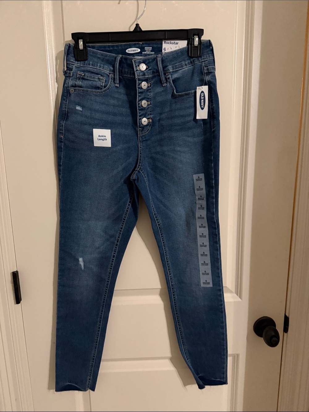 Old Navy Dark Blue Rockstar High-Rise Ankle Jeans